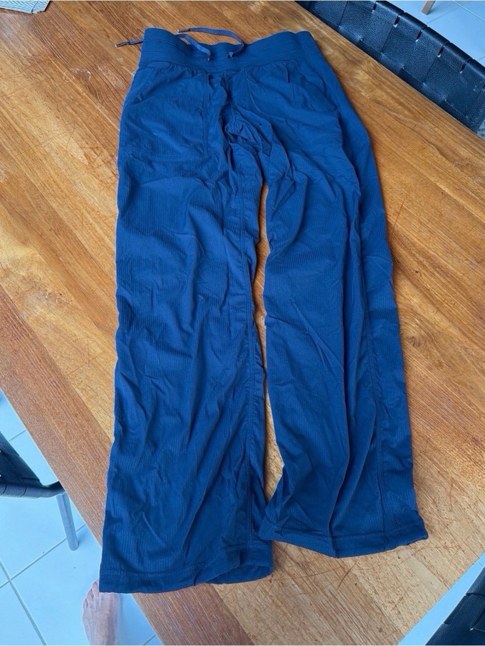 Lululemon Navy Wide-Leg Drawstring Sweatpants
